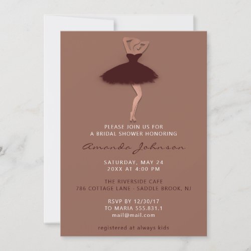Sweet 16th Bridal Shower Princess Rose Burgundy Invitation