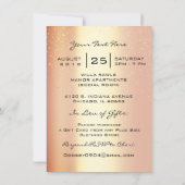 Sweet 16th Bridal Shower Quinceanera Makeup Invitation (Back)