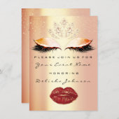 Sweet 16th Bridal Shower Quinceanera Makeup Invitation (Front/Back)