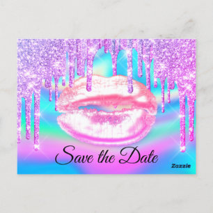Sweet 16th Bridal Shower Quinceanera Pink Girly Postcard