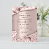 Sweet 16th Bridal Shower Wedding Rose 3D Invitation (Standing Front)