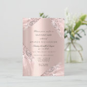 Sweet 16th Dress Spark Rose Gold Diamond Invitation (Standing Front)