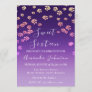 Sweet 16th  Flower Royal Ombre Purple Photo Invitation