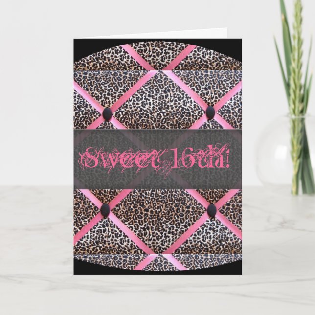 Sweet 16th Happy Birthday Card (Front)