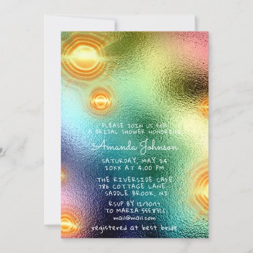 Sweet 16th Holograph Futuristic Rainbow Spark Invitation