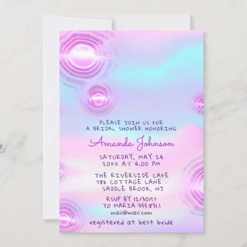 Sweet 16th Holograph Futuristic Unicorn Stars Invitation