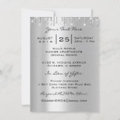Sweet 16th Quinceanera  Bridal Makeup Crown Roses Invitation (Back)