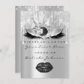 Sweet 16th Quinceanera  Bridal Makeup Crown Roses Invitation (Front/Back)