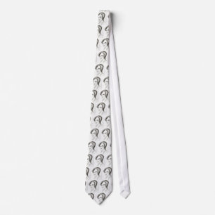 Sweet 1930s Flapper Sketch Neck Tie