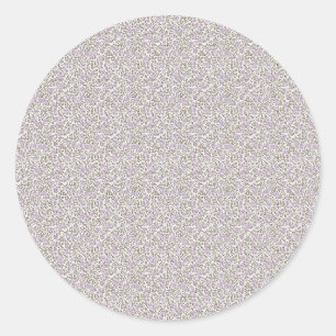 Sweet 1940s Lilac & Rosebud Vintage Floral Classic Round Sticker