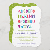 Sweet ABC Modern Baby Shower Invitation (Front/Back)
