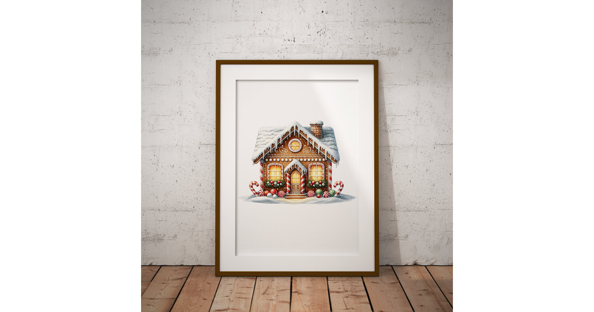 Sweet Abode - The Enchanting Gingerbread House Poster | Zazzle