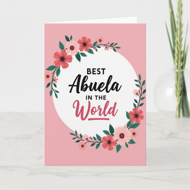 Sweet Abuela Floral Card (Front)