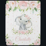 Sweet Adorable Elephant Pastel Blush Pink Floral iPad Smart Cover<br><div class="desc">(c) The Happy Cat Studio</div>