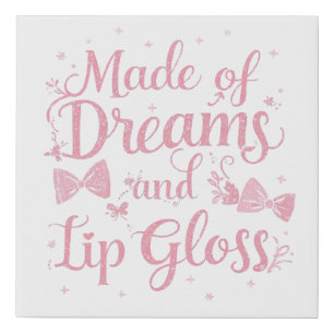 Sweet Aesthetic Makeup Lover Typography Faux Canvas Print