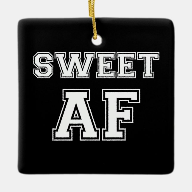 SWEET AF PING PONG BALL CERAMIC ORNAMENT (Front)