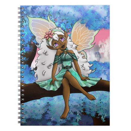 Sweet African American Fairy Notebook