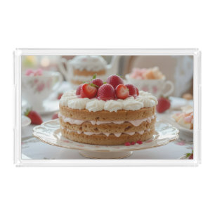 Sweet Afternoon Tea Time Acrylic Tray