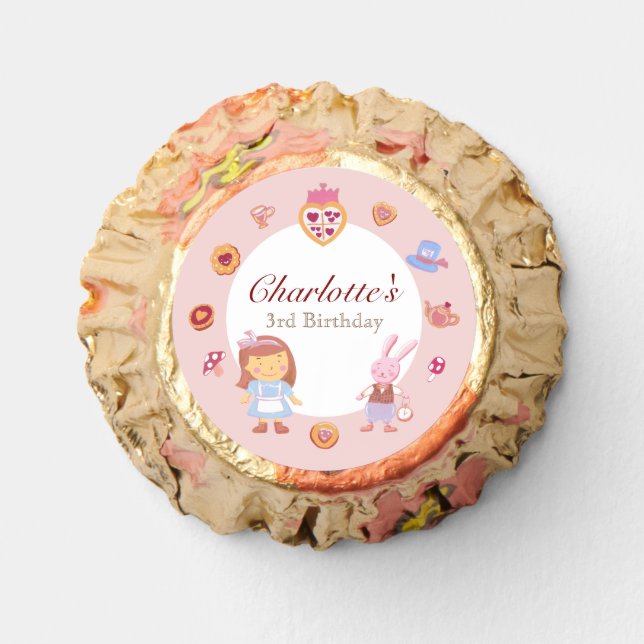 Sweet Alice Rabbit Pink Kids Birthday  Reese's Peanut Butter Cups (Front)