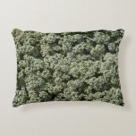Sweet Alyssum Flowers White Floral Accent Pillow