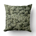 Sweet Alyssum Flowers White Floral Throw Pillow