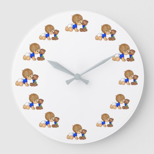 SWEET AND ADORABLE BABY BOY LARGE CLOCK