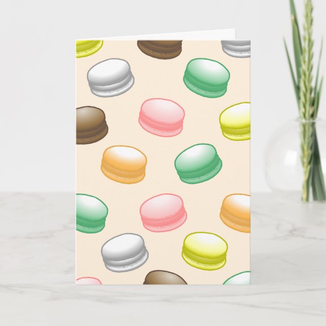 Sweet and Colorful Macarons Card (Front)