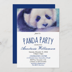 SWEET and CUTE PANDA 10TH BIRTHDAY PARTY INVITE