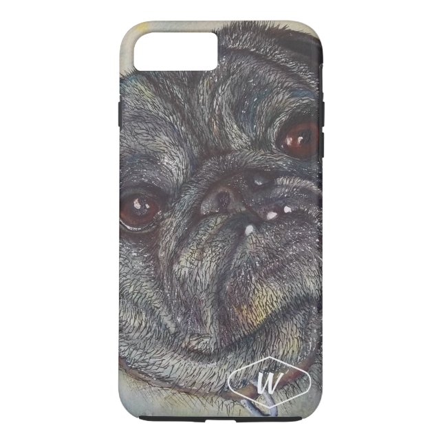 SWEET AND CUTE PUG Case-Mate iPhone CASE (Back)