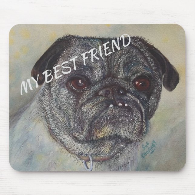 SWEET AND CUTE PUG MOUSE PAD (Front)