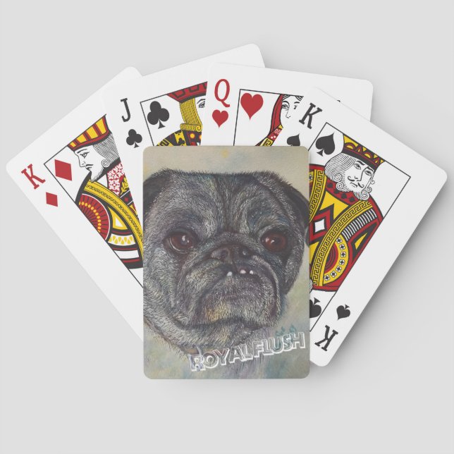 SWEET AND CUTE PUG POKER CARDS (Back)