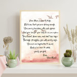 Sweet and Encouraging Poem For Moms Faux Canvas Print<br><div class="desc">Looking for a heartwarming and inspiring gift for a struggling mom or single mom? Our wall art featuring a sweet and encouraging poem is the perfect way to show your love and support. This beautiful and unique piece of art features a touching poem that celebrates the strength, resilience, and love...</div>