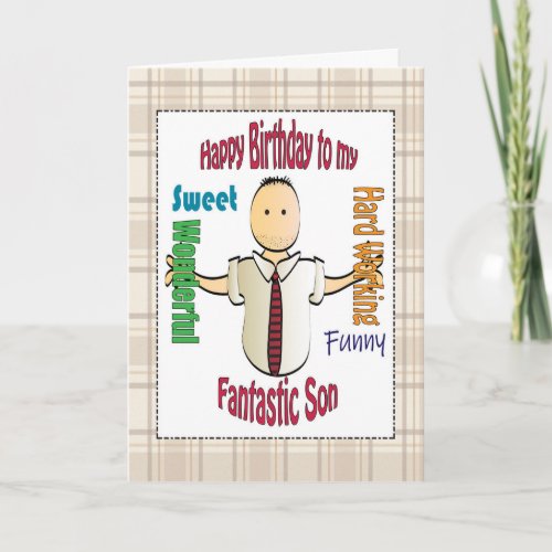 Sweet and Fun Birthday Card for Adult Son
