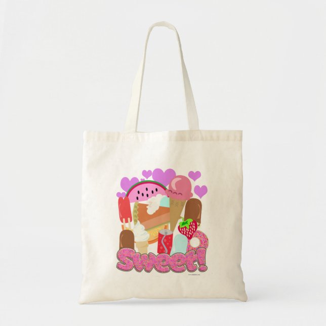 Sweet and Fun Cute Dessert Time Tote Bag (Front)