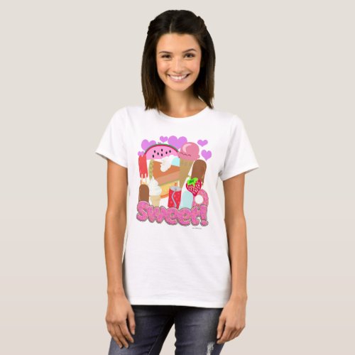 Sweet and Fun Cute Kawaii Foods Cartoon Design T_Shirt