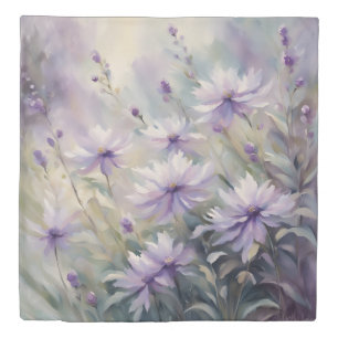 Sweet and Romantic Purple Flowers Duvet Cover