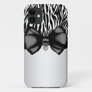 Sweet and Sassy Bowed Zebra Print Case