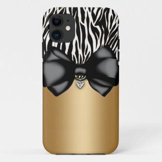 Sweet and Sassy Bowed Zebra Print Case
