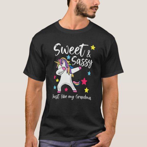 Sweet And Sassy Just Like My Grandma Matching Nana T_Shirt