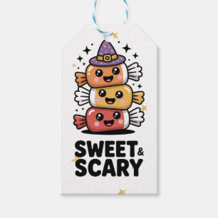 Sweet and Scary Cute Halloween Candy Stack Favor Gift Tags