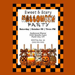 Sweet and Scary Halloween Party Invitation