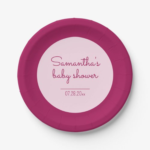 Sweet and Simple Baby Shower Paper Plates