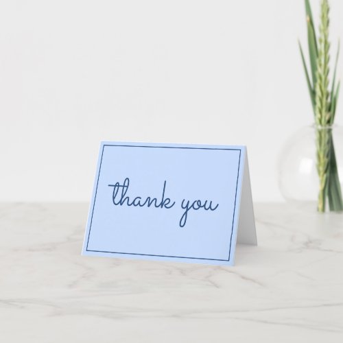 Sweet and Simple Blue Thank You Card