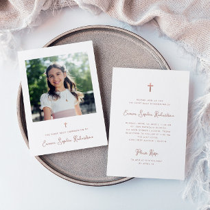 Sweet and Simple   Photo First Holy Communion Invitation