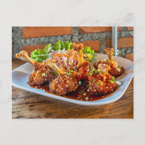 Sweet and sour chicken postcard