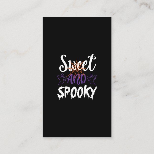 sweet and spooky business card (Front)