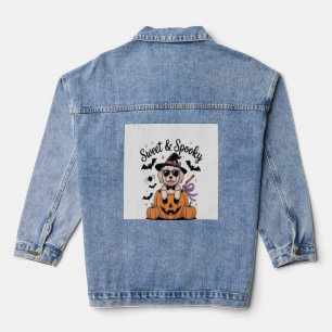 Sweet and Spooky Dog Halloween Denim Jacket