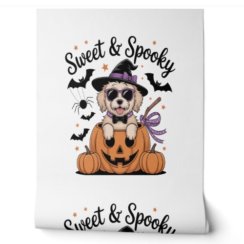 Sweet and Spooky Dog Halloween Wallpaper