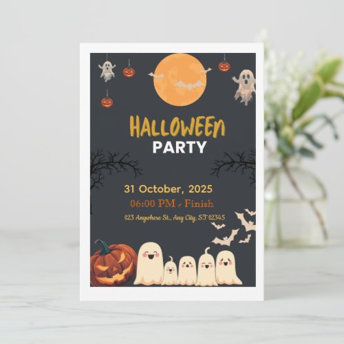 Sweet and Spooky Halloween Celebration Invitation