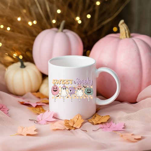 Sweet and Spooky Retro Vibe Halloween  Coffee Mug